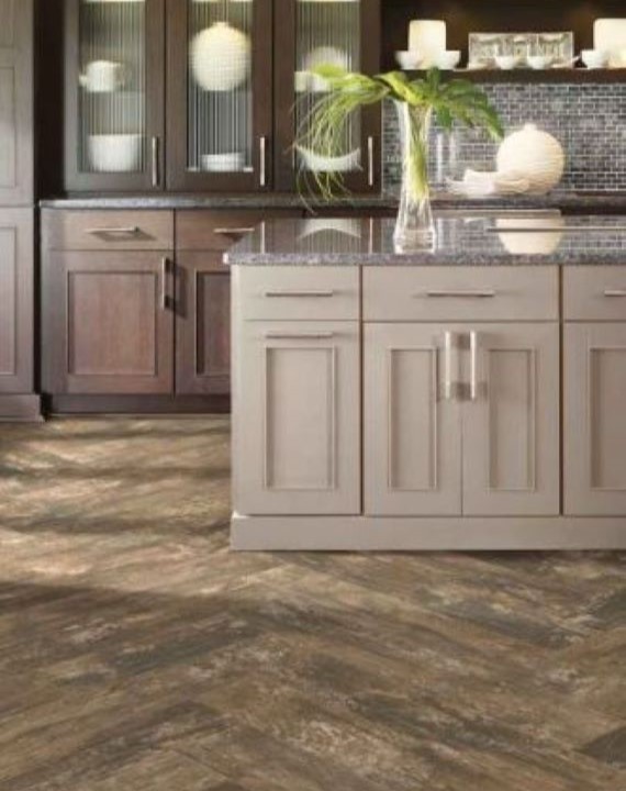 Installed tile flooring in home